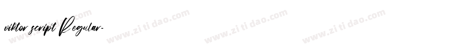 viktor script Regular字体转换